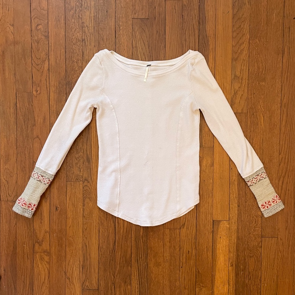 Women’s Free People cream thermal - Size Medium